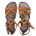 Sandalia barefoot elegante de piel para mujer
