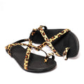 Sandalia barefoot piel para mujer estampado animal print
